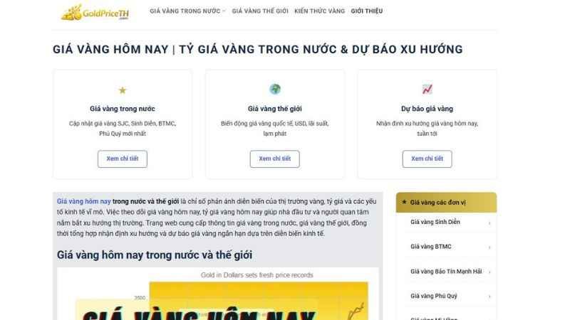 Giới thiệu về Goldpriceth