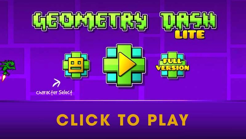 Click to play Geometry Dash Lite Online