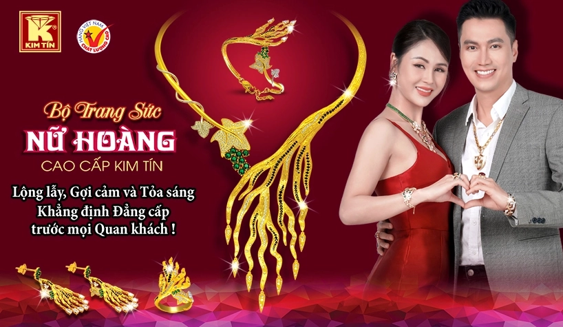 Bộ Trang Sức NỮ HOÀNG CAO CẤP KIM TÍN Lộng lẫy, Gợi cảm và Tỏa sáng Khẳng định Đẳng cấp trước mọi Quan khách !