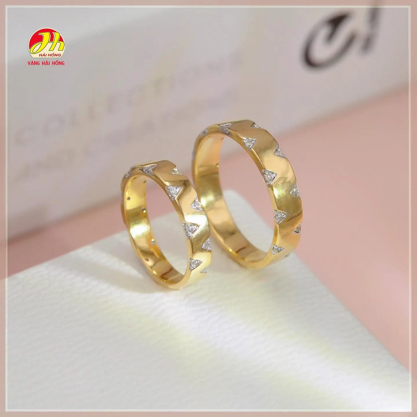 Mẫu nhẫn cưới vàng từ Vàng Bạc Hải Hồng